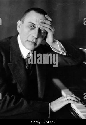 Sergej Wassiljewitsch Rachmaninow (1873-1943). Russischer Komponist, Pianist und Dirigent. Stockfoto