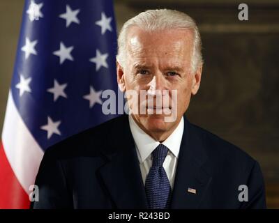 Joseph "Joe" Biden Jr. (geboren 20. November 1942) 47. und aktueller Vizepräsident der Vereinigten Staaten seit 2009. Er ist Mitglied der Demokratischen Partei und war ein US-Senator aus Delaware von 1973 bis 2009. Stockfoto