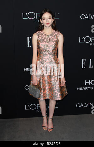 ELLE 25 Jahre Frauen in Hollywood 2018 zu Feiern im Four Seasons Beverly Hills in Los Angeles, Kalifornien statt. Mit: Mackenzie Foy Wo: Los Angeles, Kalifornien, Vereinigte Staaten, wenn: 15 Okt 2018 Credit: Adriana Barraza/WENN.com M. Stockfoto