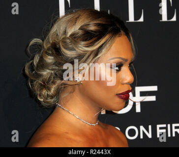 ELLE 25 Jahre Frauen in Hollywood 2018 zu Feiern im Four Seasons Beverly Hills in Los Angeles, Kalifornien statt. Mit: Laverne Cox Wo: Los Angeles, Kalifornien, Vereinigte Staaten, wenn: 16 Okt 2018 Credit: Adriana Barraza/WENN.com M. Stockfoto