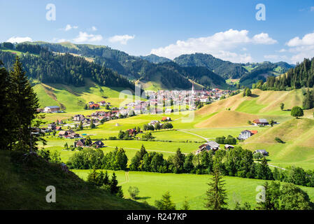 Eschholzmatt, einem Dorf im Emmental im Kanton Bern, Schweiz Stockfoto