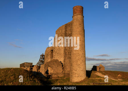 Cornish Engine House, Magpie Mine, historischen Mine, National Monument, Nationalpark Peak District, Derbyshire, England, Vereinigtes Königreich, Europa Stockfoto