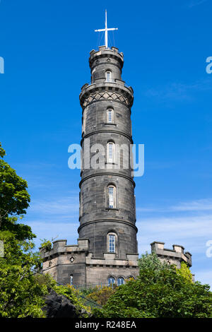 Die Nelson Denkmal, Calton Hill, Edinburgh, Schottland, Großbritannien, Europa Stockfoto