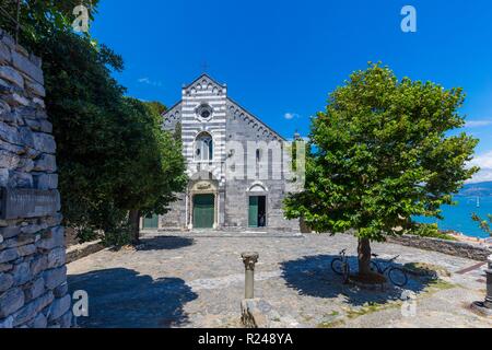 Kirche von San Lorenzo, Portovenere, Ligurien, Italien, Europa Stockfoto