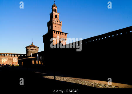 Castello Sforzesco, Mailand, Lombardei, Italien, Europa Stockfoto