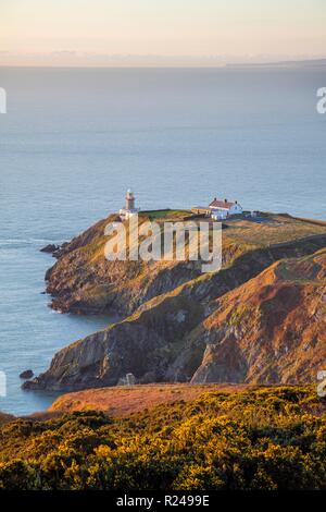 Die Baily Lighthouse, Howth Head, Howth, County Dublin, Leinster, Republik Irland, Europa Stockfoto
