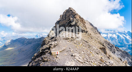 Bergsteigen auf dem Schilthorn, die Spitze von Europa, Schweiz Stockfoto