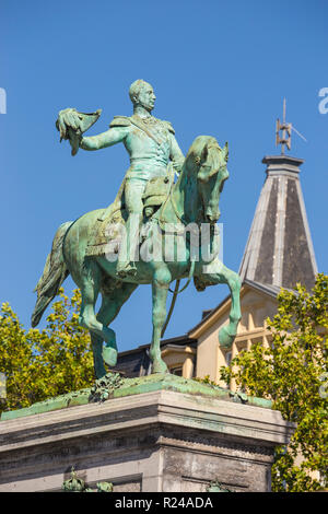 Place Guillaume II, Reiterstandbild von Großherzog Wilhelm II., der Stadt Luxemburg, Luxemburg, Europa Stockfoto