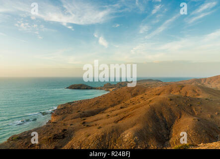 Die Aussicht von Ojo Agua Aussichtspunkt in Cabo de la Vela, Guajira, Kolumbien, Südamerika Stockfoto