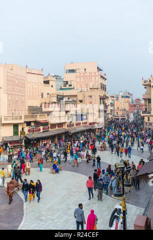 Erbe Straße, nur für Fußgänger Straße zu Fuß zu den Goldenen Tempel, Amritsar, Punjab, Indien, Asien Stockfoto
