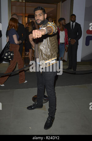 Verschiedene prominente besuchen Fendi Mania Kapsel Launch Party mit: Amir Khan Wo: London, Vereinigtes Königreich, wenn: 16 Okt 2018 Credit: WENN.com Stockfoto