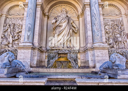 Rom, Italien, 11. Juni 2017; Rom, Italien, die Fontana dell'Acqua Felice, auch der Brunnen des Mose (happy Brunnen). Mose dargestellt ist ein Stockfoto