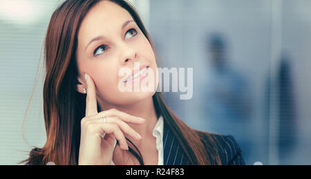 Frau mit einer Idee Stockfoto