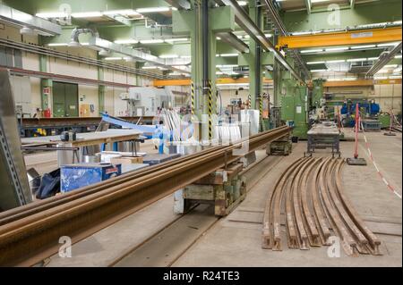 Wien, Hauptwerkstätte der Wiener Linien, Gleisbauwerkstätte - Wien, Workshop der Wiener Verkehrsbetriebe Stockfoto