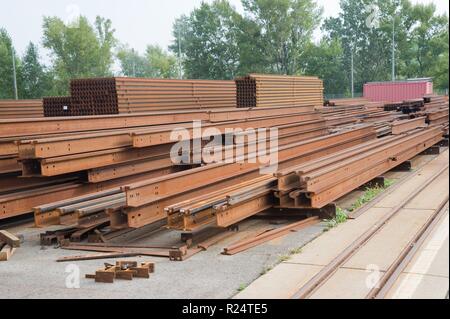 Wien, Hauptwerkstätte der Wiener Linien, Gleisbauwerkstätte - Wien, Workshop der Wiener Verkehrsbetriebe Stockfoto