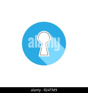 Schlüsselloch silhouette Symbol. Vector Illustration flach Stock Vektor