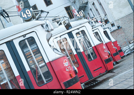 Wien, Straßenbahnremise Rudolfsheim - Wien, Straßenbahn-Depot Rudolfsheim Stockfoto