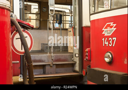 Wien, Straßenbahnremise Rudolfsheim - Wien, Straßenbahn-Depot Rudolfsheim Stockfoto