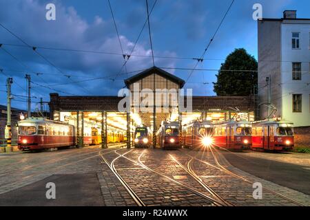 Wien, Straßenbahnremise Rudolfsheim - Wien, Straßenbahn-Depot Rudolfsheim Stockfoto