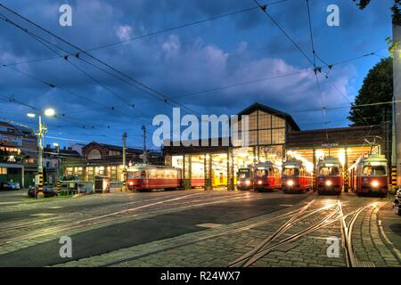 Wien, Straßenbahnremise Rudolfsheim - Wien, Straßenbahn-Depot Rudolfsheim Stockfoto