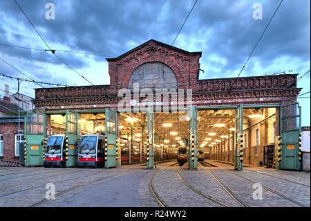 Wien, Straßenbahnremise Rudolfsheim - Wien, Straßenbahn-Depot Rudolfsheim Stockfoto