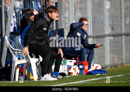 Braunschweig, Deutschland. 16 Nov, 2018. Fussball: Testspiel, Eintracht Braunschweig - 1.FC Magdeburg in der Eintracht Stadion. Magdeburg Trainer Michael Oenning. Quelle: Joachim Sielski/dpa/Alamy leben Nachrichten Stockfoto