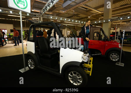 Corato, Polen, 16. November 2018: elektrische Auto Modelle an der Warschauer Motor Show präsentiert. Credit: Jake Ratz/Alamy leben Nachrichten Stockfoto