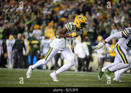 Seattle, Washington, USA. 15 Nov, 2018. Die Verpacker J BIN AUF MOORE (82) Während ein NFL Spiel zwischen den Seattle Seahawks und den Green Bay Packers. Das Spiel war im Century Link Feld in Seattle, WA gespielt. Credit: Jeff Halstead/ZUMA Draht/Alamy leben Nachrichten Stockfoto