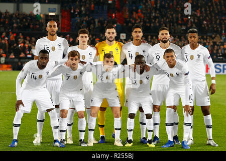 Rotterdam, die Niederlande. 15. November 2018. ROTTERDAM, Stadion De Kuip, 03.12.-20-18, Fußball, Saison 2018 / 2019, Teamfoto Frankreich vor den Völkern Liga Spiel Niederlande - Frankreich Credit: Pro Schüsse/Alamy leben Nachrichten Stockfoto