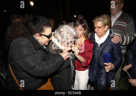 Madrid, Madrid, Spanien. 16 Nov, 2018. Spanisch Karateka Sandra Sanchez gesehen ihren ersten WM-Feiern in ihrer Heimatstadt in Talavera de la Reina. Credit: Manu Reino/SOPA Images/ZUMA Draht/Alamy leben Nachrichten Stockfoto