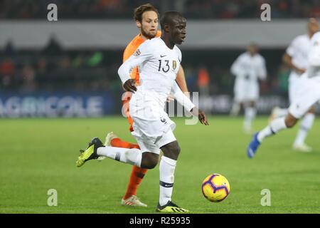 Rotterdam, die Niederlande. 16. November 2018. N'golo Kanté (Frankreich) während der UEFA Nationen Liga 2018, Liga A, Gruppe 1 Fußballspiel zwischen den Niederlanden und Frankreich am 16. November 2018 Feneyoord Stadion in Rotterdam, Niederlande - Foto Laurent Lairys/DPPI Credit: Laurent Lairys/Agence Locevaphotos/Alamy leben Nachrichten Stockfoto