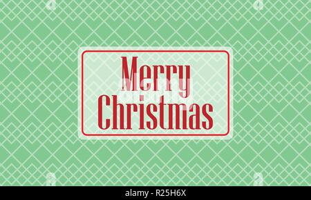 Weihnachtskarte auf grünem Hintergrund Stock Vektor