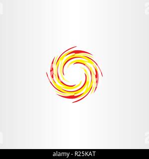 Fire circle logo Symbol vektor Zeichen element Stock Vektor