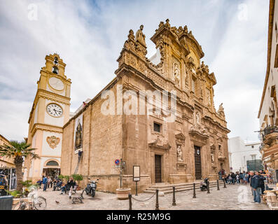 Kathedrale von Sant'Agata, 17. Jahrhundert, Barock, in Gallipoli, Apulien, Italien Stockfoto