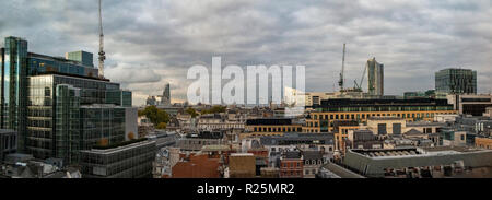 Blick nach Norden von der Bank in Richtung 5 Broadgate in der Londoner City. Stockfoto