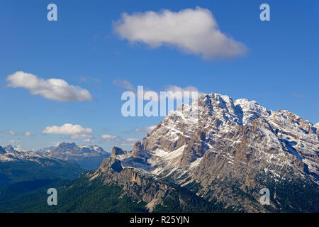 Blick von der Auronzohütte 2320 m zum Cristallino di Misurina 2775 m, Sextner Dolomiten, Südtirol Alto-Adige, Italien Stockfoto