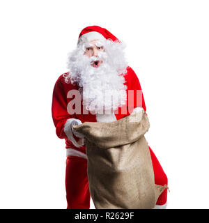 Weihnachtsmann überrascht Stockfoto