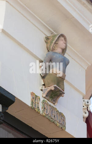 Havanna, Kuba - Januar 16, 2017: Detail des Zeichens 'La Dichosa', berühmten Kaffee Bar im Zentrum von Havanna, in der Nähe der Altstadt von Havanna. Kuba Stockfoto