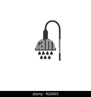 Badezimmer, Dusche, Duschen, Wc Wanne Symbol Vektor illustration Stock Vektor