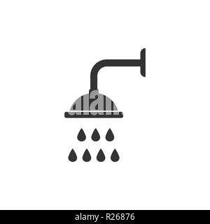 Badezimmer, Dusche, Duschen, Wc Wanne Symbol Vektor illustration Stock Vektor