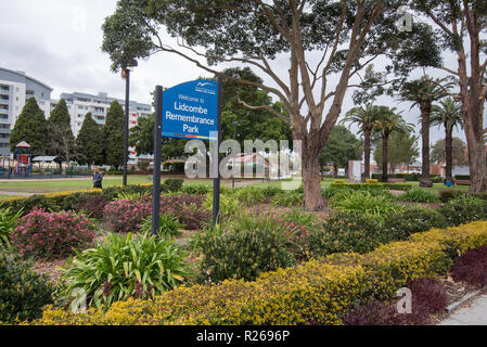 Erinnerung Park in Sydney Vorort von Lidcombe, New South Wales, einem Park zur Erinnerung an den Militärs, die für Australien im Krieg gekämpft gewidmet Stockfoto