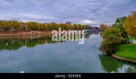 Die Garonne in Toulouse, Frankreich Stockfoto