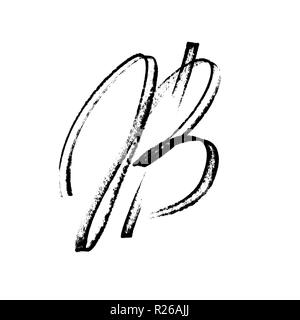 Bitcoin Zeichen - Moderne Kalligraphie, handgezeichneten Schriftzug Stockfoto