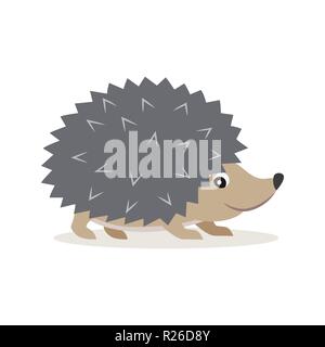 Symbol von grau Hedgehog isoliert, Wald, Wald Tier Stock Vektor
