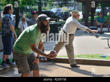 Louisville, Colorado, Boccia Turnier zum Tag der Arbeit Stockfoto