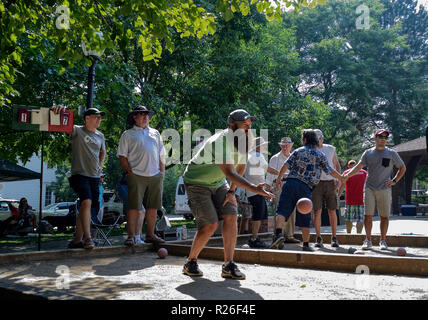 Louisville, Colorado, Boccia Turnier zum Tag der Arbeit Stockfoto