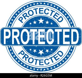 Alte grungy Stempelabdruck auf weißem Hintergrund Stock Vektor