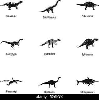 Cool Eidechse Symbole gesetzt. Einfacher Satz von 9 cool Eidechse Vector Icons für Web auf weißem Hintergrund Stock Vektor