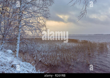 Winterlandschaft von Kuopio, Finnland Stockfoto