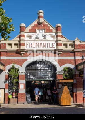 Eingang zum historischen Fremantle Markets, Fremantle, Western Australia, Australien Stockfoto